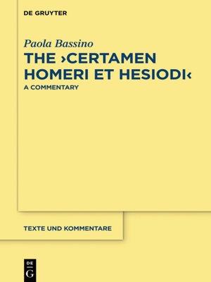cover image of The ›Certamen Homeri et Hesiodi